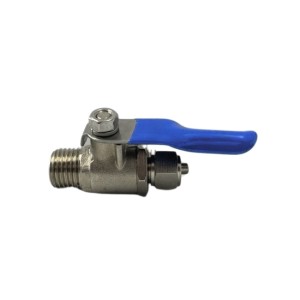 Ball Valve Blue Handle 1/4 - 1/4