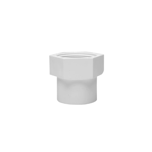 Straight PVC Faucet Take Off Adapter 15mm