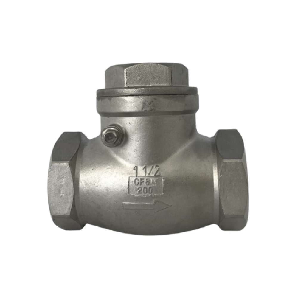 Horizontal Swing Check Valve 1½" NPT, Stainless Steel, 200 psi