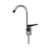 Standard black handle tap with  short  reach spout