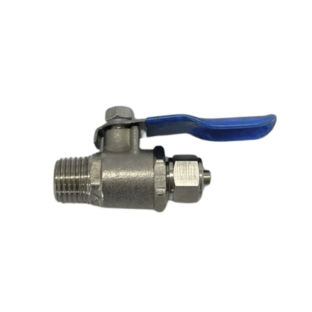 Ball Valve Blue Handle 1/4 - 1/4 | Taylor Purification