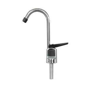 Standard black handle tap with  short  reach spout