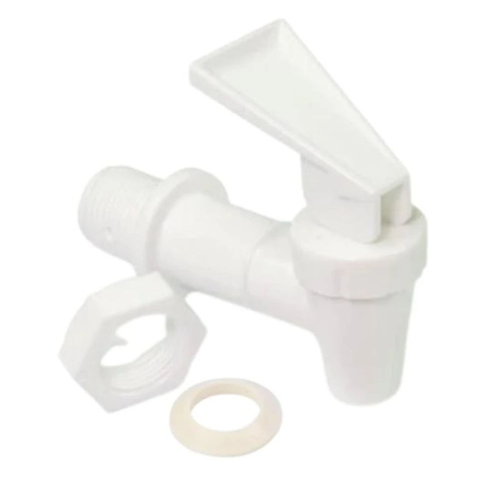 White Replacement Threaded Tap For Crock Dispenser | Taylor Purification