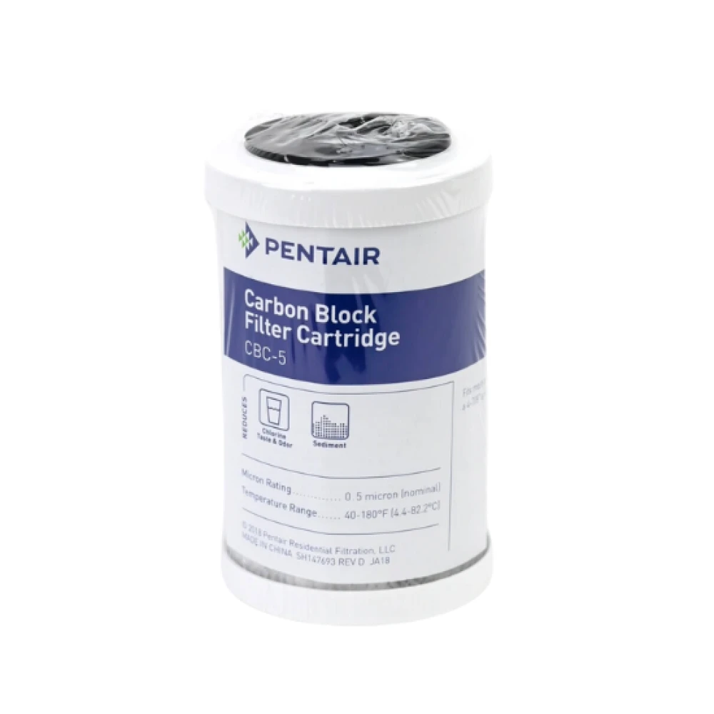 5 Carbon Blocked Cartridge 0.5 Micron (5 x 2½) | Taylor Purification