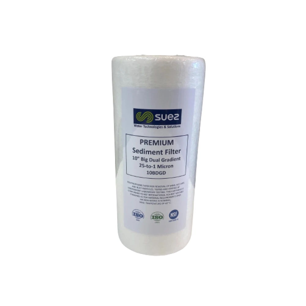GE Suez 10 Big Dual Gradient Density Cartridge 25 Micron-1 Micron (10 x 4½) | Taylor Purification