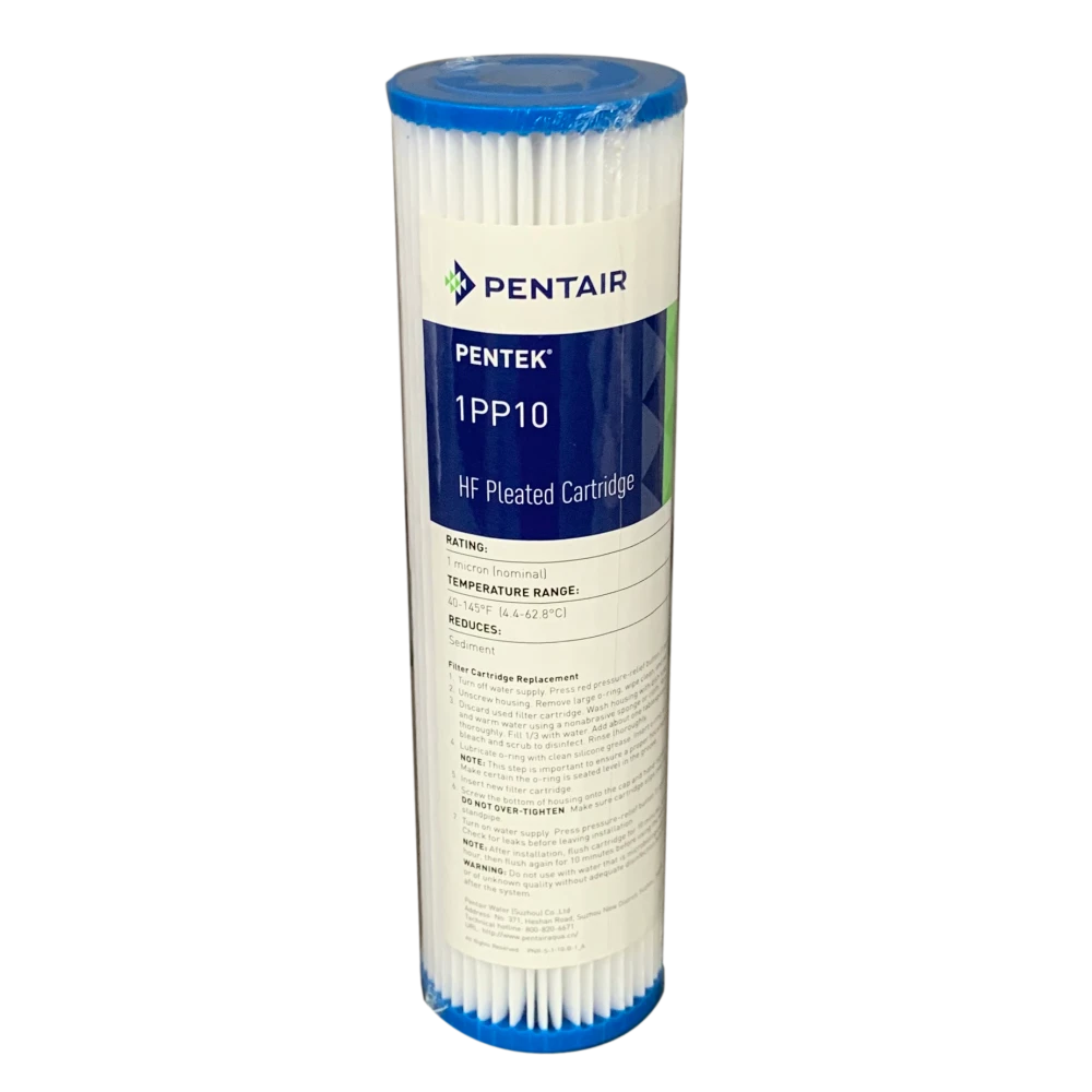 10 Standard Polypleated Filter Cartridge 1 Micron (10 x 2½) | Taylor Purification