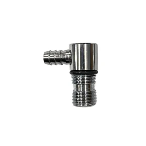 Chrome Elbow, 1/4"MIP x 3/8" Barb with O-ring
