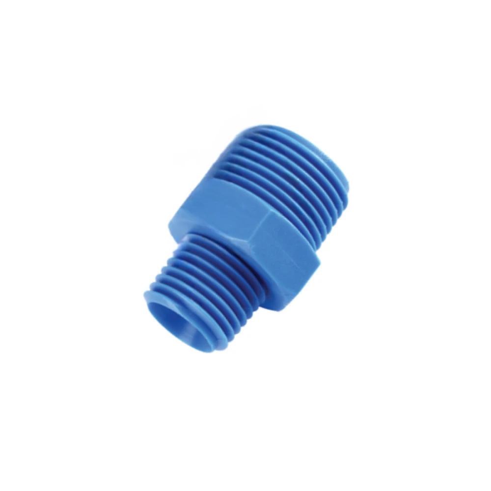 Reducing Hex Nipple 15-10mm - Blue | Taylor Purification